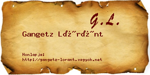 Gangetz Lóránt névjegykártya