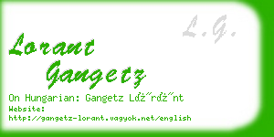 lorant gangetz business card